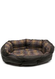 tartan-print dog bed