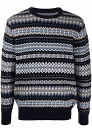 Barbour geometric-print wool jumper - Blu