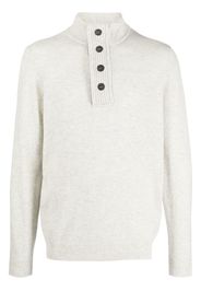 Barbour button-plack detail knit jumper - Grigio