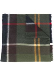 Barbour tartan-pattern wool scarf - Verde