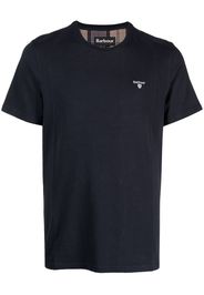 Barbour embroidered-logo cotton T-shirt - Blu