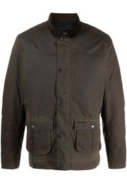 Barbour Brunden Wax corduroy-collar jacket - Verde