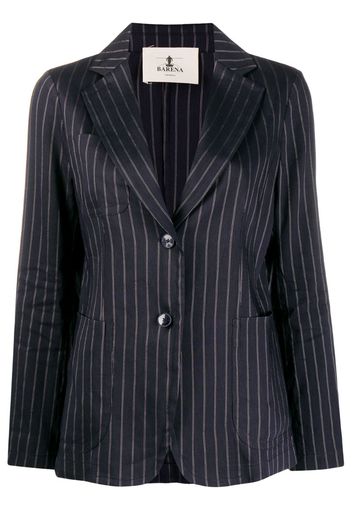 linen-blend striped blazer