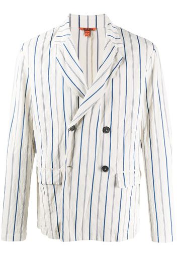 striped double-breasted blazer