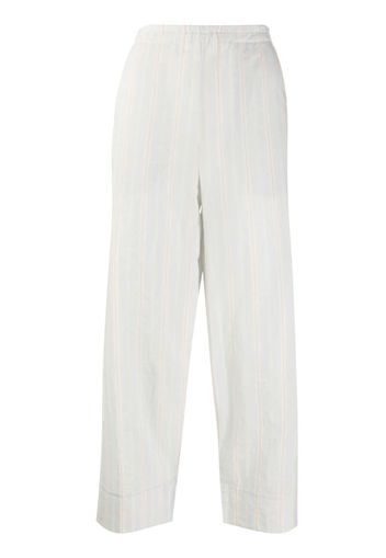 cotton striped cropped trousers