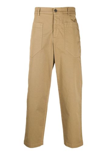 cropped straight-leg trousers