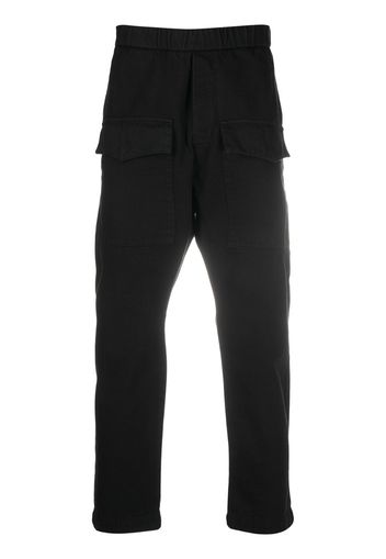 patch pocket cotton trousers