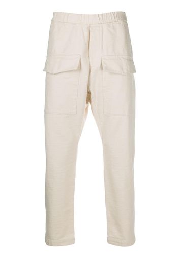 patch pocket cotton trousers