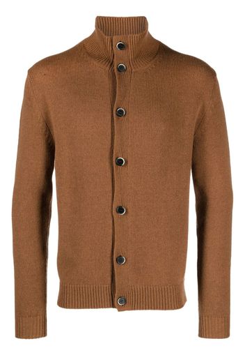 Barena intarsia-knit high-neck cardigan - Marrone