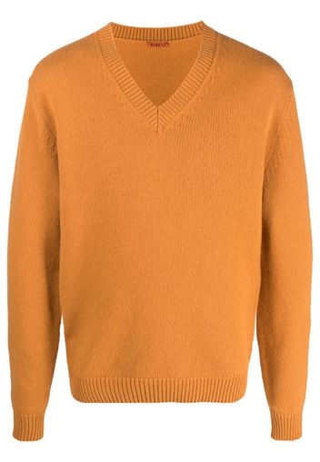 Barena long-sleeved V-neck jumper - Arancione