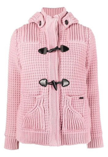 Bark B Rules chunky knitted hooded jacket - Rosa