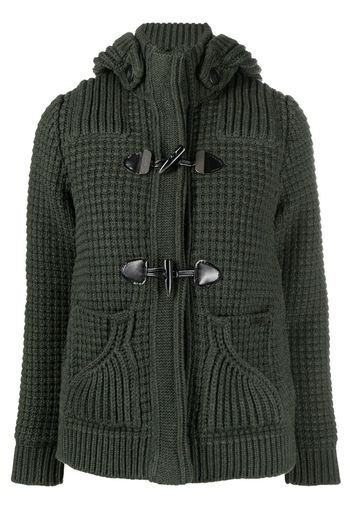 Bark B Rules chunky knitted hooded jacket - Verde