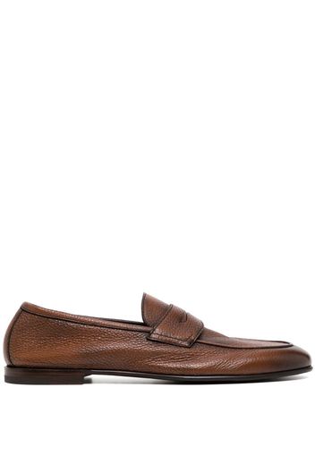 Barrett penny-slot leather loafers - Marrone