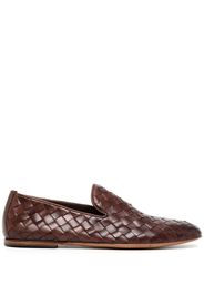 Barrett woven-leather loafers - Marrone