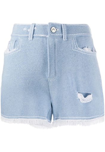 fringed trim shorts