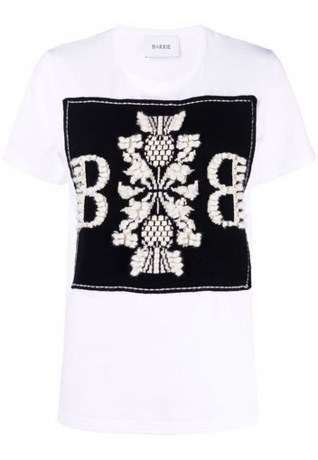 Barrie T-shirt con ricamo - Bianco