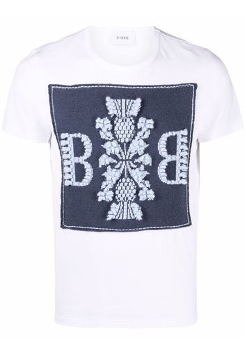 Barrie T-shirt girocollo con applicazione - Bianco