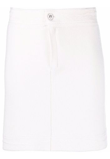 Barrie cashmere-blend mid-rise skirt - Bianco