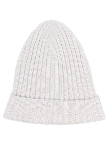 Barrie ribbed cashmere beanie - Grigio