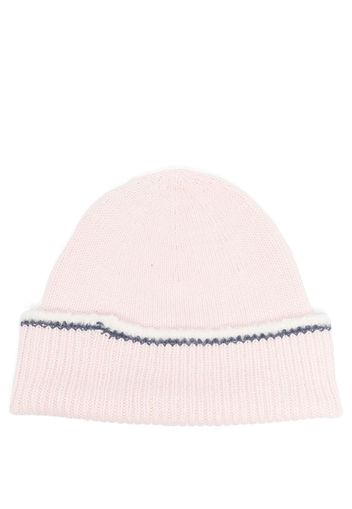 Barrie ribbed cashmere beanie - Rosa