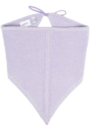 Barrie contrast-stitching knitted scarf - Viola