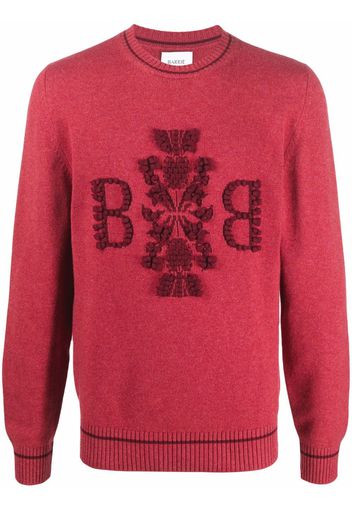 Barrie Maglione in cashmere con ricamo - Rosso