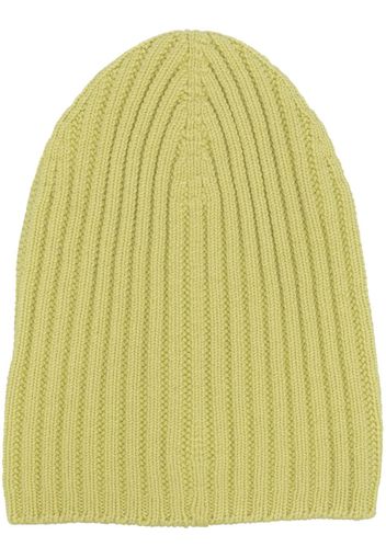 Barrie ribbed cashmere beanie - Giallo