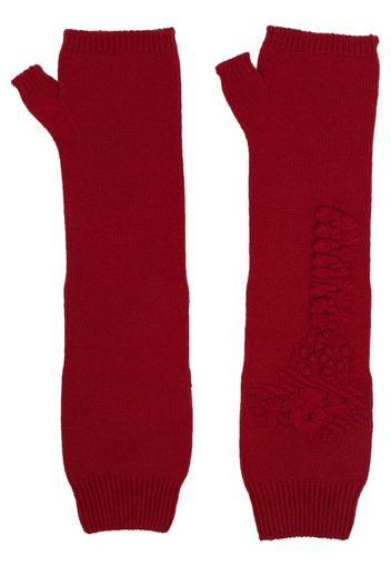 Barrie cashmere fingerless mittens - Rosso