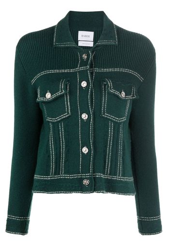 Barrie Cardigan con cuciture a contrasto - Verde