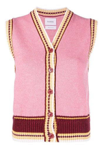 Barrie Cardigan smanicato con scollo a V - Rosa