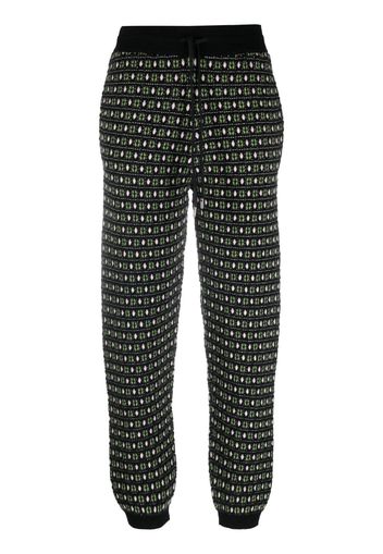 Barrie Joggers con motivo geometrico jacquard - Nero