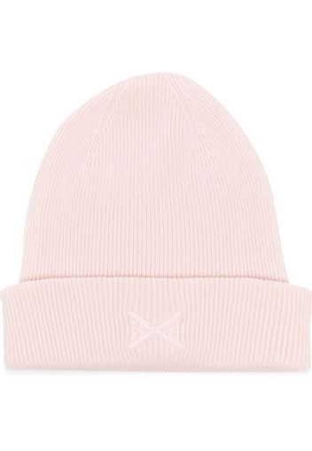 Barrie embroidered-logo knit beanie - Rosa