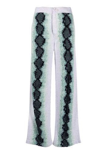 Barrie python knitted trousers - Grigio