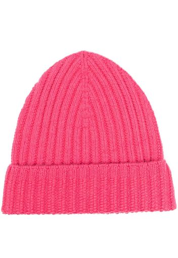 Barrie ribbed cashmere beanie - Rosa