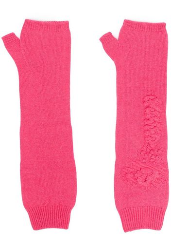 Barrie cashmere fingerless mittens - Rosa