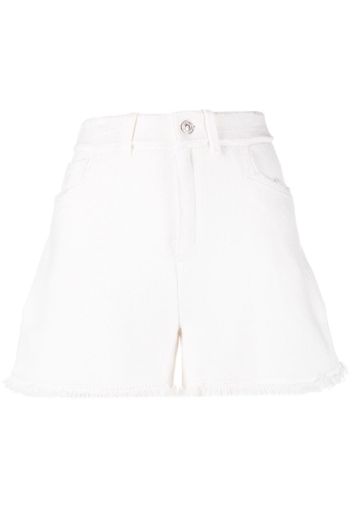 Barrie frayed-detailing knitted shorts - Bianco