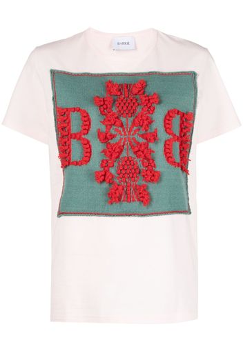 Barrie cashmere patch T-shirt - Rosa