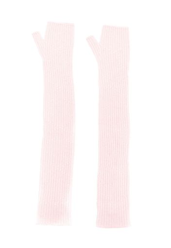 Barrie long knit fingerless gloves - Rosa