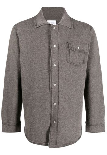 Barrie fine-knit long-sleeve shirt - Marrone