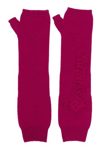 Barrie cashmere fingerless gloves - Rosa