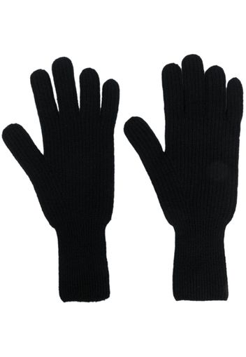 Barrie intarsia-knit cashmere gloves - Nero