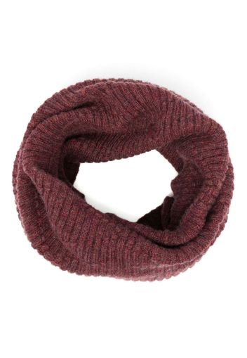 Barrie ribbed-knit cashmere snood - Rosso