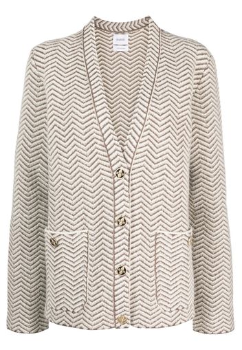 Barrie chevron-knit V-neck cardigan - Toni neutri