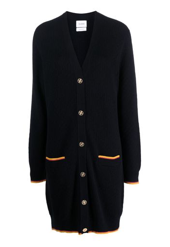 Barrie button-up cashmere cardi-coat - Blu