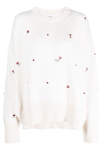 Barrie floral-embroidery cashmere jumper - Toni neutri