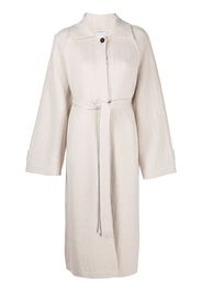 Balmacaan cashmere coat