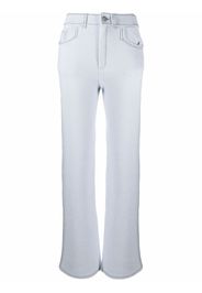 Barrie flared knit trousers - Blu
