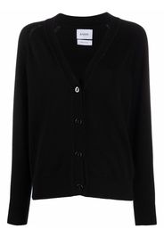 Barrie Cardigan con bordo a coste - Nero