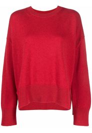 Barrie side-slit cashmere jumper - 422 RED