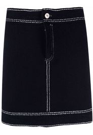 Barrie cashmere-blend mid-rise skirt - Blu